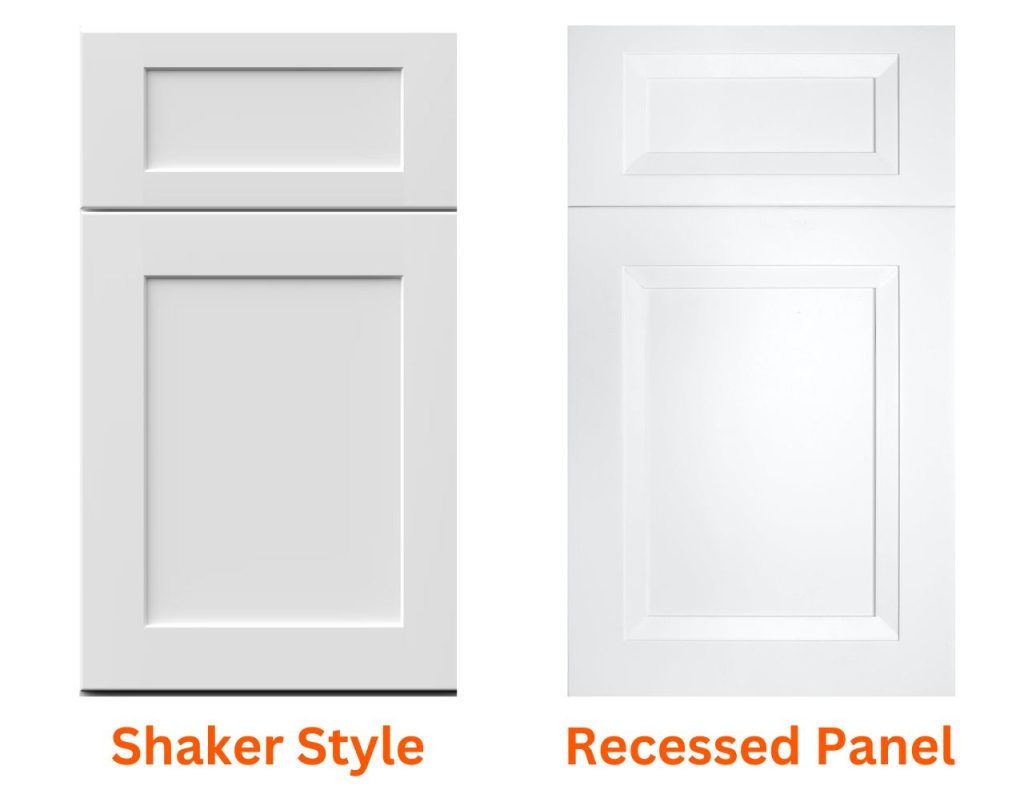 An image of Shaker Style vs Recessed panel cabinets in Milwaukee, Wisconsin